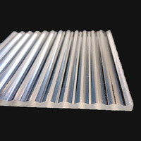 Lembaran Akrilik dengan Garis Bergelombang 2mm 3mm 4mm Papan Bertekstur PMMA Papan Akrilik Bermotif Gelombang untuk Pemotongan