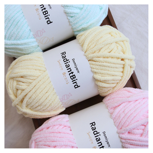 Fil de polyester épais de haute qualité Sweet Beans 100G 5mm pour écharpe, couverture, tapis de niche - Product Image 2