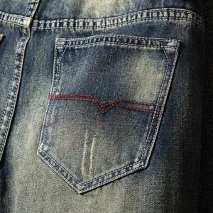 Winter Fashionable Vintages-Style Jeans-Warm Pants Fleece-Destroyed Ripped-Denim <b>Trousers</b> Distressed-Biker for <b>Men</b> - Product Image 5