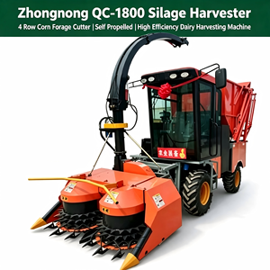 Moissonneuse-broyeuse automotrice sur chenilles haute performance Zhongnong QC-1800 pour ensilage, coupeuse de fourrage à maïs 4 rangs, pour l'agriculture laitière - Product Image 1