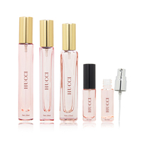 Flacon de parfum vide en verre personnalisé de 5 ml, 10 ml, 15 ml, emballage miniature rose, flacon de parfum rechargeable pour brume corporelle