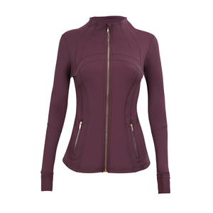 <span class=keywords><strong>Veste</strong></span> pour <span class=keywords><strong>femme</strong></span> avec fermeture éclair dorée, éco-responsable, en spandex/nylon, <span class=keywords><strong>fitness</strong></span>, gym, coupe ajustée, qualité supérieure, haute performance, <span class=keywords><strong>veste</strong></span> de yoga - Product Image 4