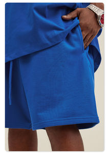 Conjuntos de ropa de calle de poliéster de algodón liso de sublimación de doble capa, pantalones cortos de malla personalizados de baloncesto en blanco para gimnasio de 5 pulgadas - Product Image 3