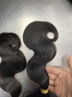 RXHAIR Cabello Humano 100% Natural al por Mayor para Trenzas, Cabello Super Double Drawn a Granel, Trenzas Boho, Ondulado, Abundante y Grueso # 1b