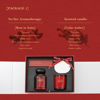 Coffret Cadeau Romantique de Luxe pour la Saint-Valentin et le Nouvel An, Ensemble de Bougies Parfumées en Cire de Soja et Diffuseur à Bâtonnets, Coffret Cadeau