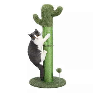 Cactus gatinho árvore gato postiça de arranhões com bola verde