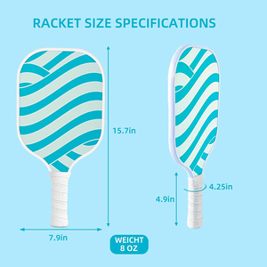 Ensemble de raquettes de pickleball avec <span class=keywords><strong>face</strong></span> en fibre, noyau en nid d'abeille polymère, incluant balles intérieures/extérieures, bandes de grip et <span class=keywords><strong>sac</strong></span> à <span class=keywords><strong>dos</strong></span> - Product Image 4