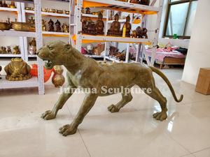 Scultura di <span class=keywords><strong>Pantera</strong></span> in Bronzo Fuso di Grandi Dimensioni per Decorazione Giardino Esterno in Vendita - Product Image 6