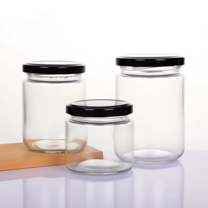 Glas-Gewürzglas mit Klammerverschluss, Glas-Honigglas mit Schöpflöffel, Kleine Glasflaschen mit Deckel - Product Image 1