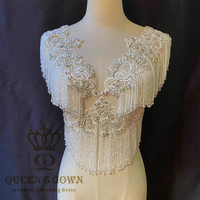 QUEENSGOWN exquise robe de mariée en cristal étincelant perlé avec strass en vrac magnifiques accessoires de mariée