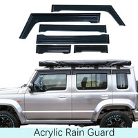 AOLIE Nuevo JB74 Jimny Embellecedor de Ventana de Acrílico, Pieza de Repuesto para Visores de Ventana Suzuki Jimny, Protectores de Lluvia