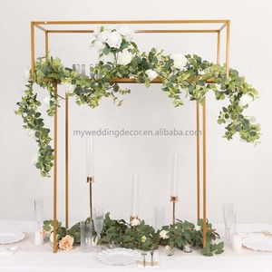 Décorations de table de mariage K53, arche dorée de 90 cm, décoration de mariage, accessoires pour dîner aux chandelles, arche métallique de mariage, support à fleurs - Product Image 4