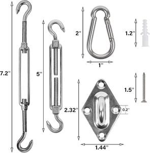 Precio de fábrica Placa de acero inoxidable 304 316 pulido con forma de ojo de diamante y gancho de techo con anillo para silla hamaca Minecraft Carton - Product Image 2
