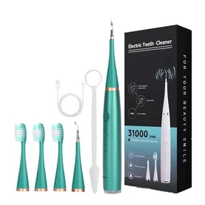 Best Electric Teeth Cleaner Calculus Remover Ultrasonic Tooth Brush Oral Cleaning Kit Adult Tartar Scraper
