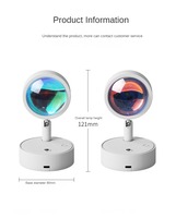 Lampu Dinding LED matahari terbenam isi ulang daya kustom profesional lampu sorot latar belakang matahari terbenam kreatif
