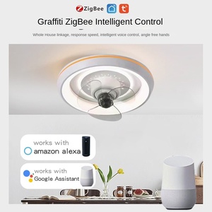 ไฟพัดลมเพดาน LED แบบเรียบง่ายทันสมัยพร้อมหัวปรับได้สำหรับห้องนอนและห้องนั่งเล่น - Product Image 3