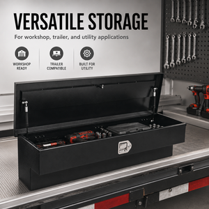 Cassetta Portautensili Laterale Professionale in Acciaio <span class=keywords><strong>da</strong></span> 36 Pollici, Verniciata a Polvere Nera, con Chiusura di Sicurezza <span class=keywords><strong>per</strong></span> Camion <span class=keywords><strong>da</strong></span> <span class=keywords><strong>Lavoro</strong></span> - Product Image 4