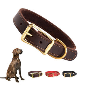 Eavy duty-<span class=keywords><strong>collar</strong></span> de perro con hebilla de cuero genuino, accesorio con logotipo personalizado para Centro Comercial edium ARGE OGS uppy at Itten - Product Image 1