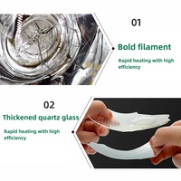 Lampe chauffante infrarouge 100W blanche à ampoules épaissies pour poussins, porcs, moutons et animaux de compagnie