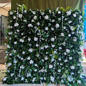 Verde artificiale foresta bianco appeso scuro rosa invernale pannello murale per decorazione di nozze sfondo personalizzato - Product Image 1