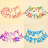 Ballons en aluminium de 16 pouces pour décoration de fête, bannière en feuille, ballons suspendus, lettres en feuille pour joyeux anniversaire