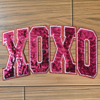 En stock – Nouvelle applique thermocollante en chenille et sequins, motif cœur rose scintillant, pour la Saint-Valentin, accessoires vestimentaires, décoration, cadeau