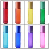 Flacons roll-on en verre colorés pour parfums et huiles essentielles – Divers styles, design givré, forme cylindrique, sérigraphiés