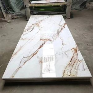 Panel de Pared de <span class=keywords><strong>Imitación</strong></span> Mármol de PVC, 1220 mm x 2440 mm, Panel de Mármol UV, <span class=keywords><strong>Paneles</strong></span> de Pared de Piedra Artificial - Product Image 1