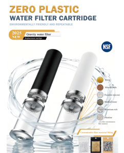 Đen vỏ dừa than hoạt tính 0.5 micron thân thiện với môi nước lọc Cartridge <span class=keywords><strong>Zero</strong></span> nhựa thay thế trọng lực hộ gia đình - Product Image 3