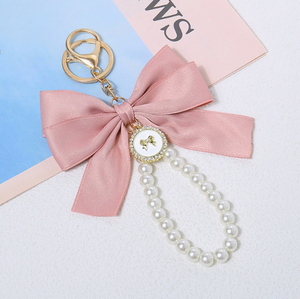 New Large Pearl <b>Bow</b> Keychain Pendant Accessories Headphone Cover Bag Decoration - Product Image 2