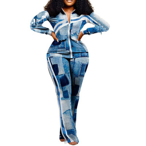 Nouvel Ensemble de Vêtements de Sport Femme d'Automne, Jogging Imprimé à Manches Longues, Blouson Zippé Manteau et Pantalon Slim, Deux Pièces pour Femme - Product Image 4
