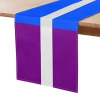 Chemin de table personnalisé à motif arc-en-ciel gay, en polyester, pour la décoration de table, la mise en scène de fêtes à thème et le style de la salle à manger.