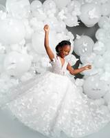 Robes de demoiselle d'honneur en perles blanches pour enfants, robes de princesse personnalisées en dentelle et perles florales, robes de mariage, de fête ou d'anniversaire