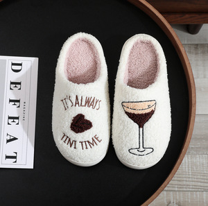 Mô Hình Tùy Chỉnh Martini Kính Nhà Dép Đi Trong Nhà Động Vật Mùa Đông Ấm Fluffy Dép Đi Trong Nhà Sang Trọng Nhà Dép Đi Trong Nhà Cho Phụ Nữ Người Đàn Ông - Product Image 5