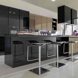 Modern China Apartment High Gloss Lacquer Furniture Contemporary Plywood Kitchen <b>Cabinet</b> Modular Complete Kitchen <b>Cabinet</b> <b>Wood</b> - Product Image 1