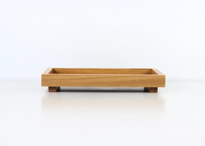 Oak Wood Japanese Style Rectangular Serving Tray <b>Block</b> <b>Corner</b> Feet Hotel Restaurant OEM Vietnam - Product Image 6