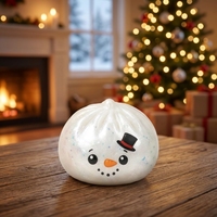 Jouet anti-stress en caoutchouc thermoplastique souple, série Emoji mignonne, à rebond rapide, en forme de boulette vapeur, cadeau transfrontalier pour Noël