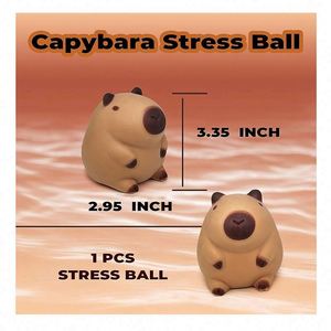 High Quality OEM Capybara <b>Squishy</b> Mellow Set Picture Shown Colors Eco-friendly TPR Stress Relief Promotional Toy Squeeze Toys - Product Image 3