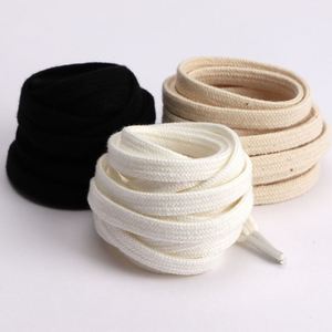 Lacets classiques épais rétro à double tressage en toile de coton plats pour baskets et bottes de sport - Product Image 3
