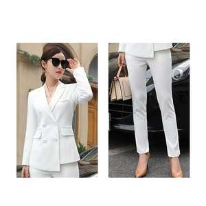 Nuovo Completo da <span class=keywords><strong>Donna</strong></span> per Ufficio di Alta Qualità, Tailleur con Giacca e <span class=keywords><strong>Pantaloni</strong></span> a Lunghezza Caviglia, Set Due Pezzi Rosso fino alla Taglia 4XL - Product Image 4