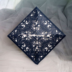 Cà phê Vuông Laser Thiệp mời đám cưới lời mời đơn giản phong cách kỳ nghỉ thẻ và tùy chỉnh sinh nhật lời mời thẻ - Product Image 4