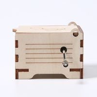 Großhandel 3D Holz-Musikbox Puzzle Lehrreiches Cartoon-DIY-Montage-Spielzeug mit Laserschnitt-Design