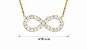 Collar Infinity Love en Oro de 14K con Diamante Natural de Corte Brillante Redondo y Cadena con Acabado Premium para Mujer - Product Image 2