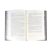 Livre d'éditeur personnalisé encre noir et blanc couverture rigide roman livre de fiction impression livre relié avec bords pulvérisés