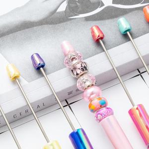 Reginfield Diy Electroplating Beading Creative Spot Gradient Cute Puzzle Beaded <b>Multicolor</b> Ballpoint <b>Pen</b> - Product Image 3