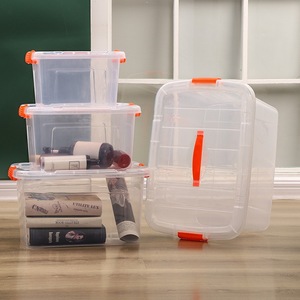 Scatola di Stoccaggio Portatile Grande in Plastica PP Trasparente Rinforzata con Coperchio - Product Image 3