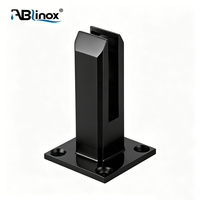 Système de balustrades de balcon en verre, support en acier inoxydable 304, clip en verre 2205, verre trempé 16 mm, support en verre sans cadre pour extérieur