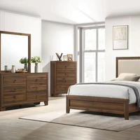 Vente en gros de meubles classiques, ensemble pour chambre à coucher, lit King au design luxueux, meubles de chambre à coucher en bois de style américain