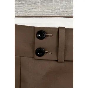 Four Seasons <b>Brown</b> 130's <b>Wool</b> Trousers - Product Image 4