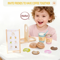 Ensemble de jeu en bois Montessori pour le café et le thé de l'après-midi, jouets de simulation, jeux de cuisine, autres jouets éducatifs pour enfants